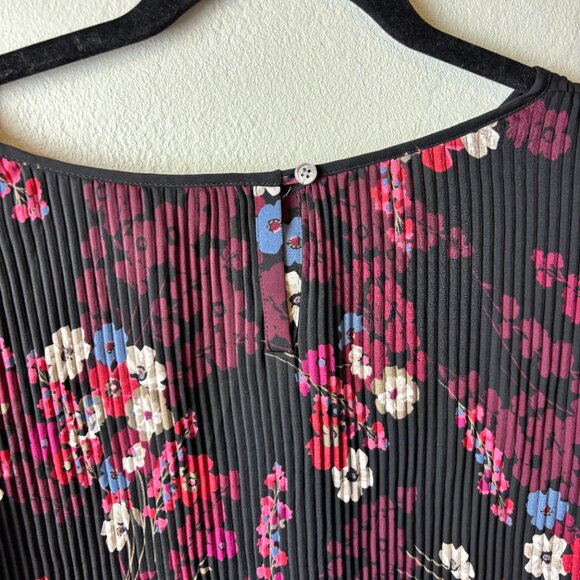 J. Jill Wearever Collection Pleated Floral Tunic Top Longline Blouse XL - Picture 4 of 6